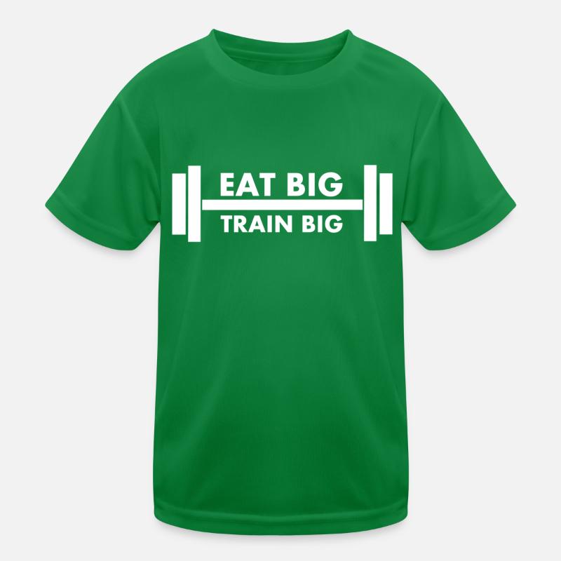 Eat Big Train Big Hantel Kinder Funktions-T-Shirt