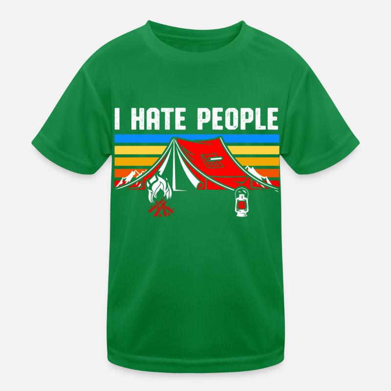 Camping Vintage I hate People Tent Kids Functional T-Shirt
