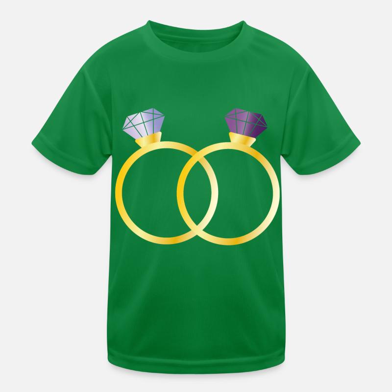 Deux bagues avec diamants violets T-shirt sport Enfant