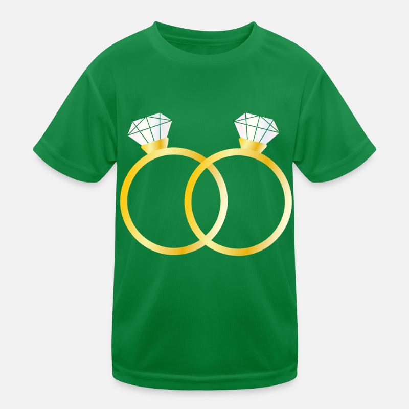 Zwei Diamanten Ringe Kinder Funktions-T-Shirt