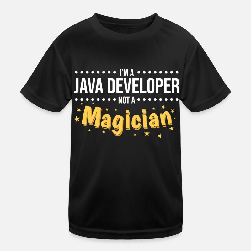 Java Developer - Kinder Funktions-T-Shirt - Schwarz
