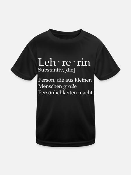Lehrerin person, die aus kleinen menschen große - Kinder Funktions-T-Shirt - Schwarz - Vorne