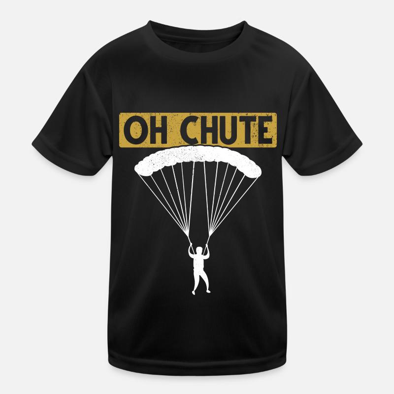Fallschirm Fallschirmspringer Lustig Adrenalin Kinder Funktions-T-Shirt