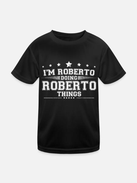 Roberto - Kids Functional T-Shirt - black - Front