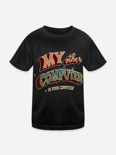 hacking coding hacking hack out glitch present - Kids Functional T-Shirt - black - Front
