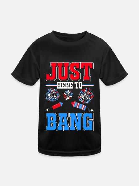 Fireworks Patriotic Party USA Celebration July 4 - Kids Functional T-Shirt - black - Front