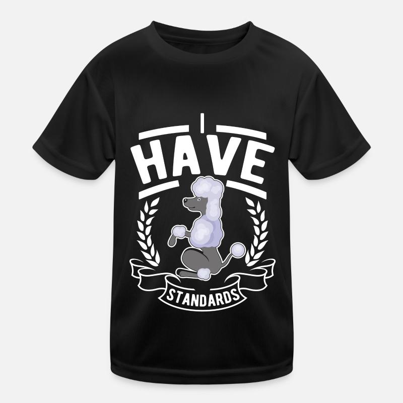 Poodle Lover Funny Standard Poodle Kids Functional T-Shirt