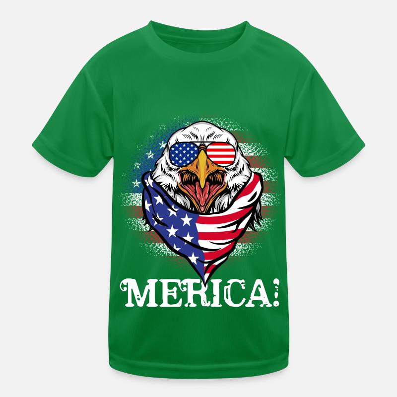Patriotic Eagle Merica 4 juillet T-shirt sport Enfant