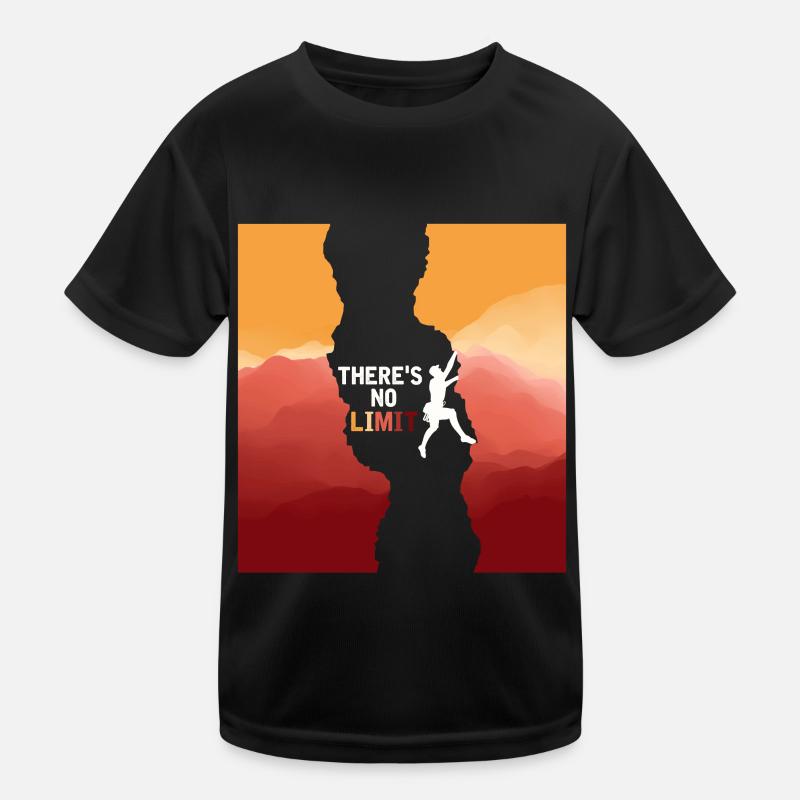Kletterer Limit Felsklettern Bouldern Kinder Funktions-T-Shirt