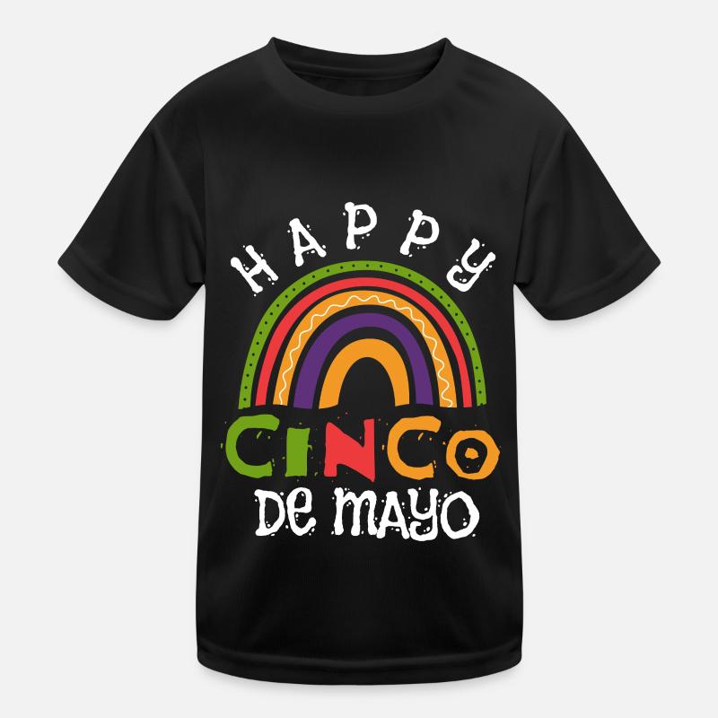 Fiesta Cheerful Cinco De Mayo Kids Functional T-Shirt