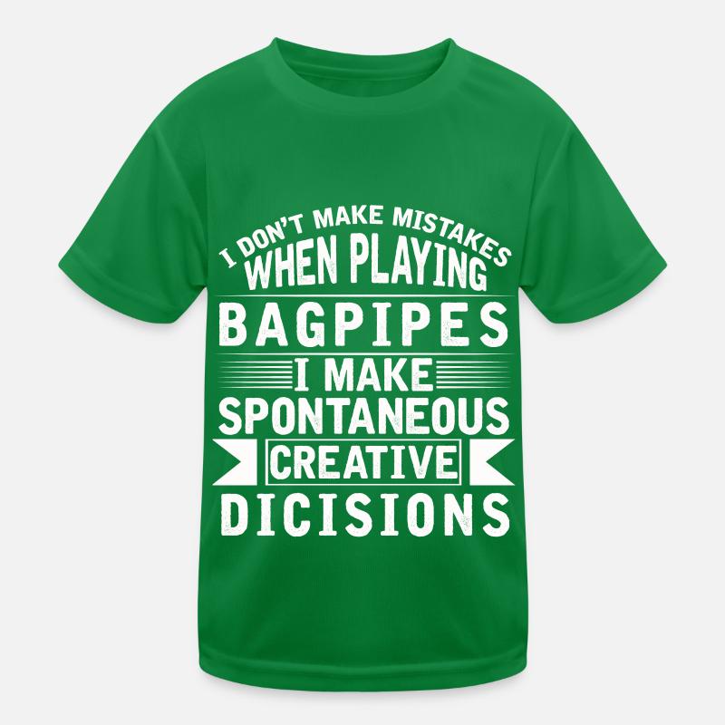 Bagpipes Error Musical Instrument Loud Kids Functional T-Shirt