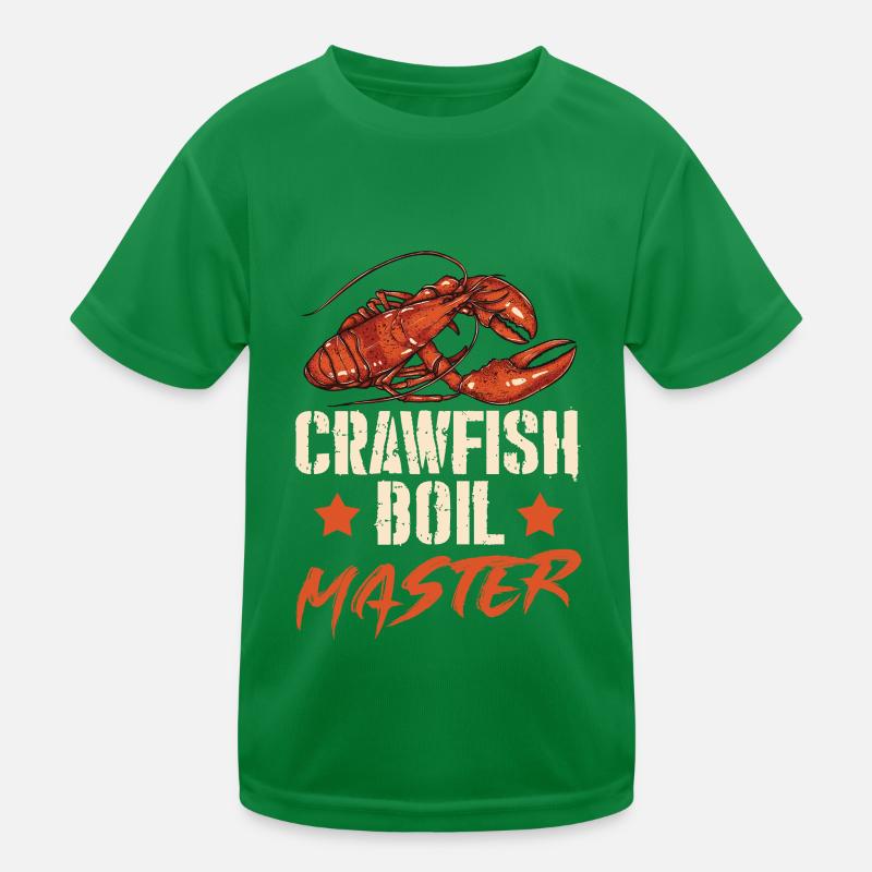 Master Seafood Crayfish Chef Kids Functional T-Shirt