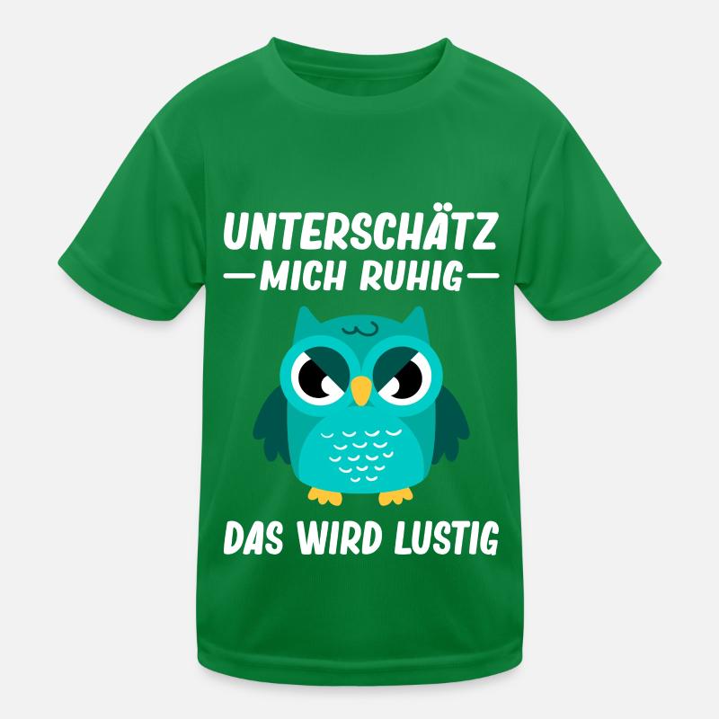Lustiger Spruch Statement Sarkasmus Eulen Motiv Kinder Funktions-T-Shirt