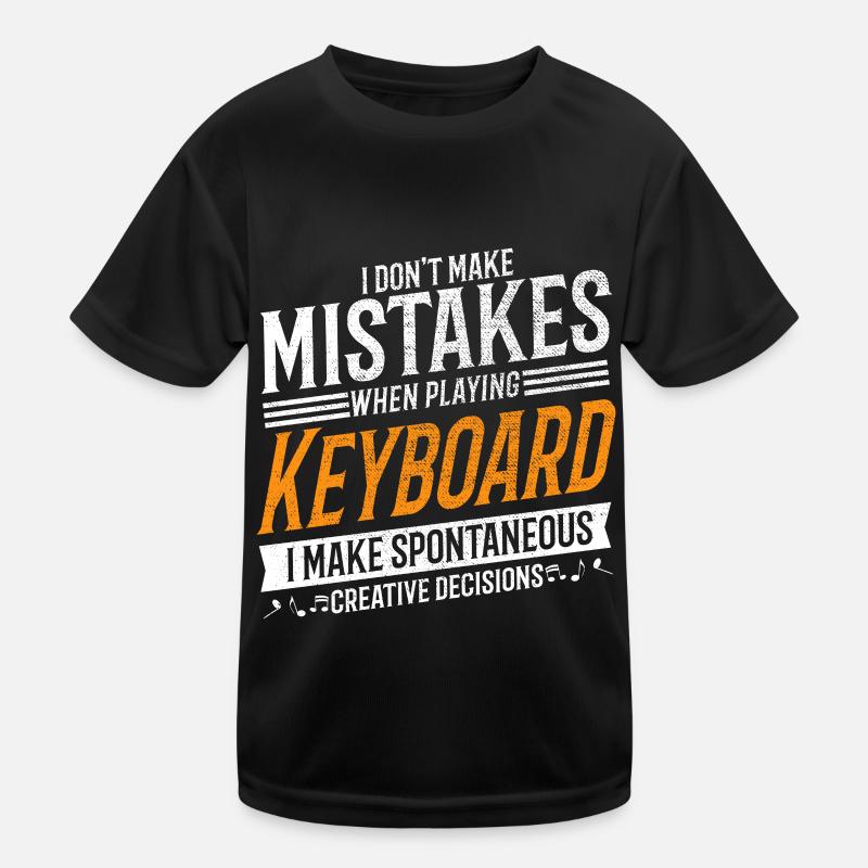 Keyboard Music Lovers Creative Keyboard Player Kids Functional T-Shirt