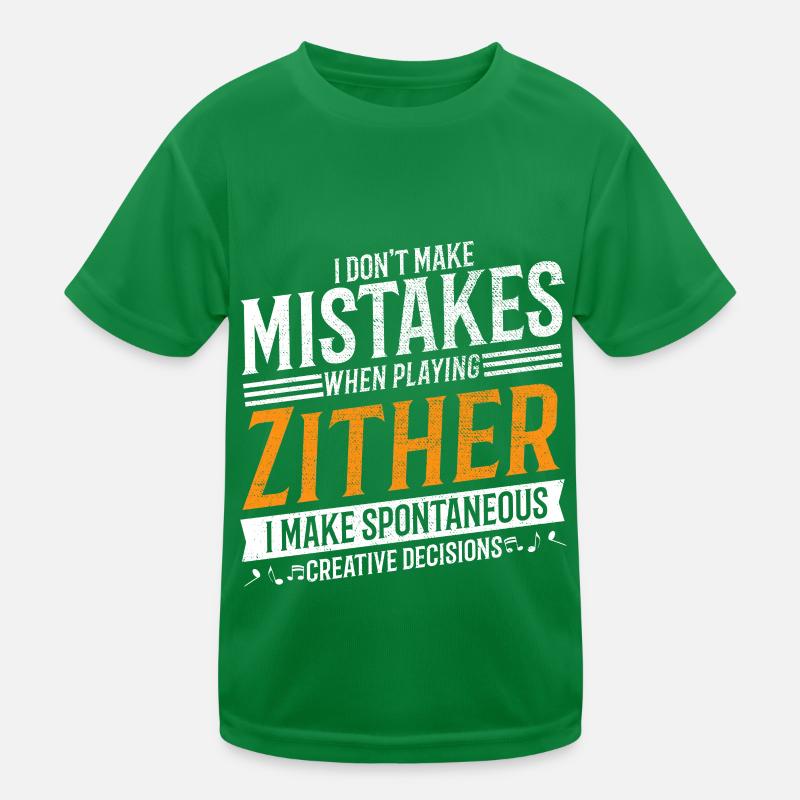 Zither Music Lover Creative Zither Player Kids Functional T-Shirt