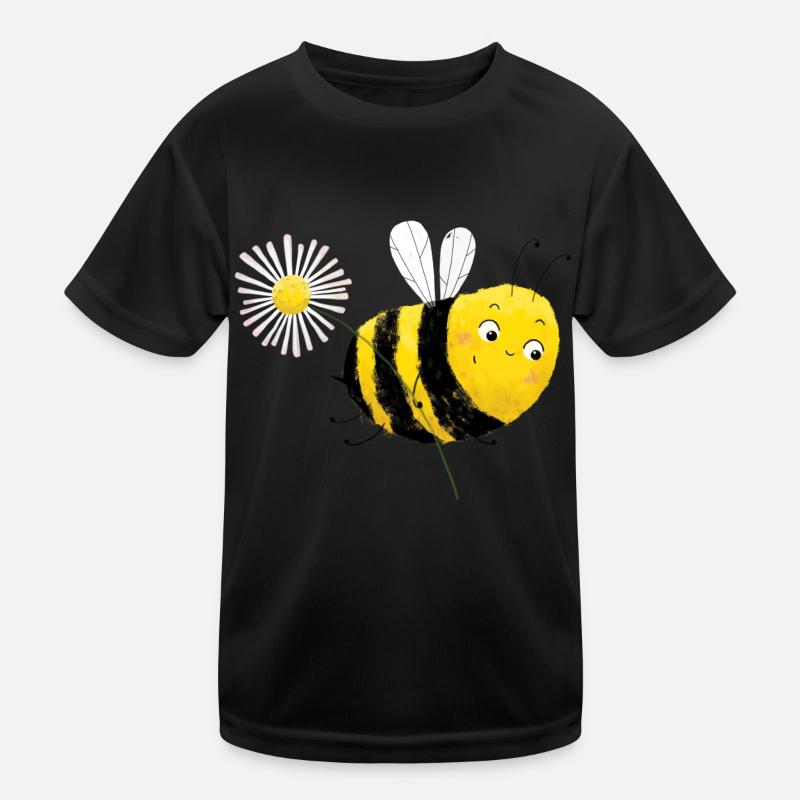 Biene Paula - Kinder Funktions-T-Shirt - Schwarz
