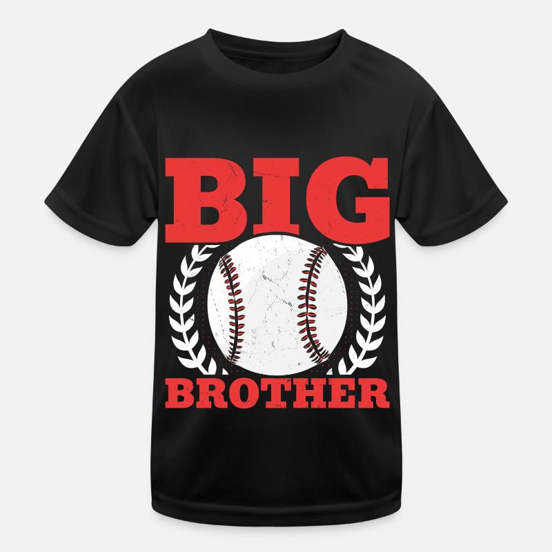 Baseball Big Brother Kids Baseball Player Kids Functional T-Shirt