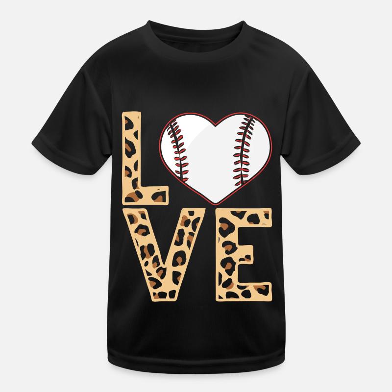 Leopard Baseball Theme Women Baseball Kids Functional T-Shirt