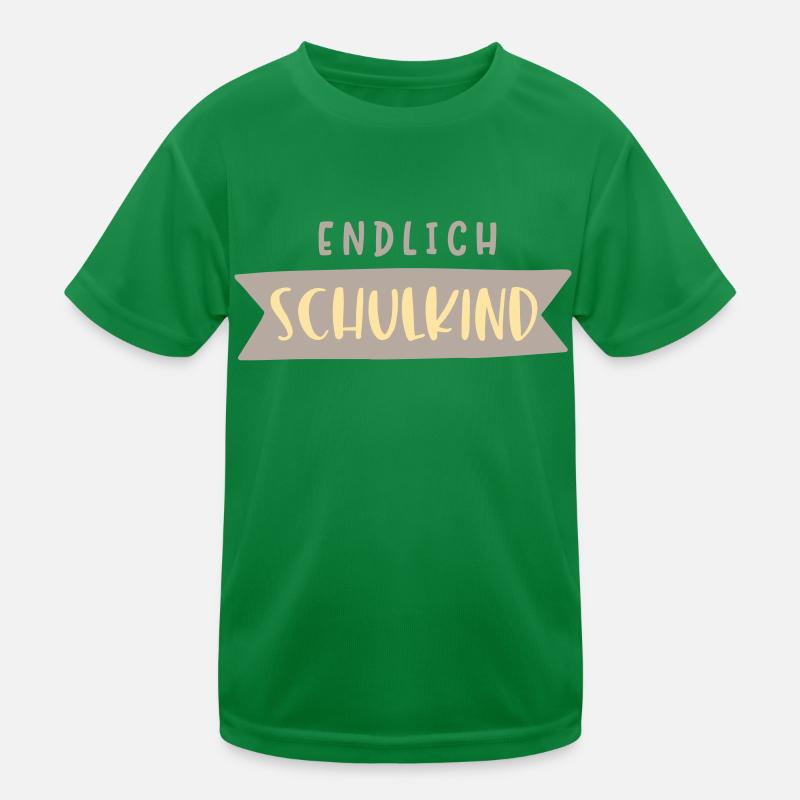endlich Schulkind Kinder Funktions-T-Shirt