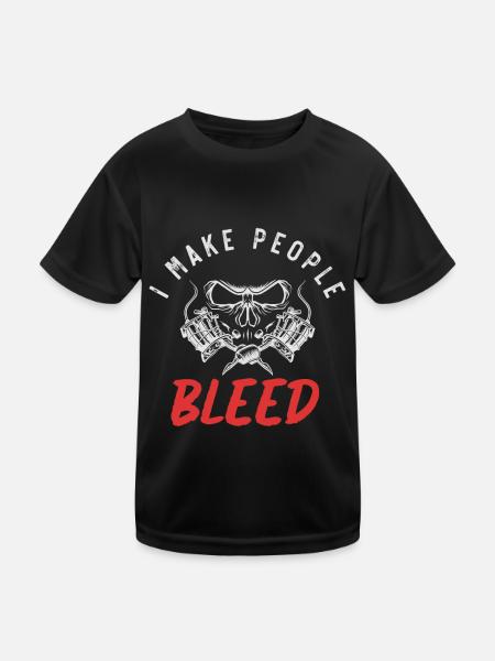 Tattooer Funny Tattoo Artist Tattooist Tattoo - Kids Functional T-Shirt - black - Front