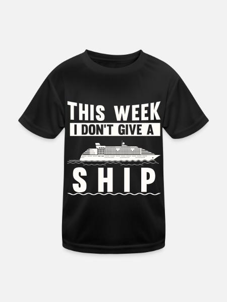 Kreuzfahrtschiff Woche Lustige Kreuzfahrt Urlaub - Kinder Funktions-T-Shirt - Schwarz - Vorne
