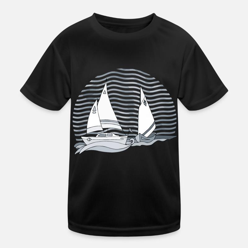 Sailboats Kids Functional T-Shirt