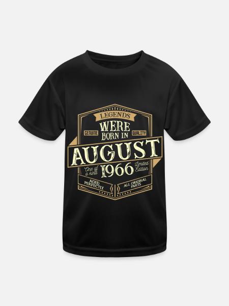 August 1966 Birthday Man - Kids Functional T-Shirt - black - Front