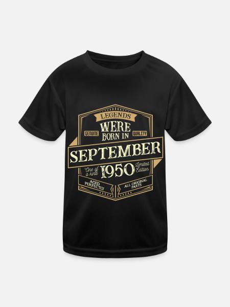 September 1950 Birthday Man - Kids Functional T-Shirt - black - Front