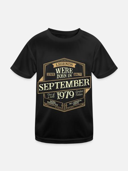 September 1979 Birthday Man - Kids Functional T-Shirt - black - Front