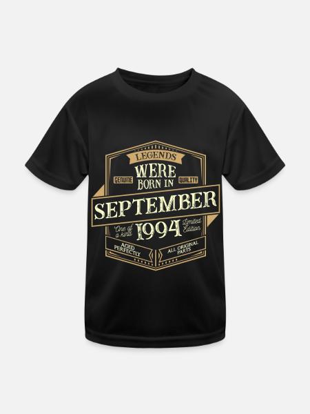 September 1994 birthday man - Kids Functional T-Shirt - black - Front