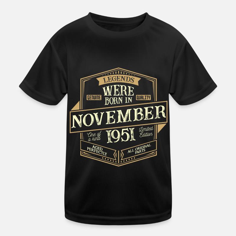 November 1951 Birthday Man Kids Functional T-Shirt