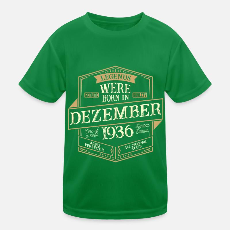 Décembre 1936 Anniversaire homme T-shirt sport Enfant