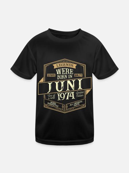 June 1974 Birthday Man - Kids Functional T-Shirt - black - Front