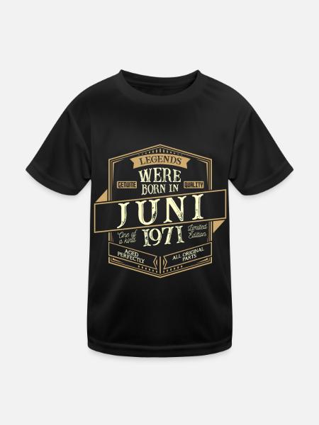 June 1971 Birthday Man - Kids Functional T-Shirt - black - Front