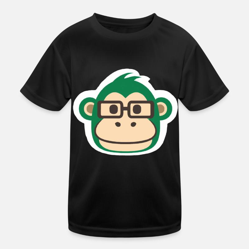 Monkey Sticker Type Kids Functional T-Shirt