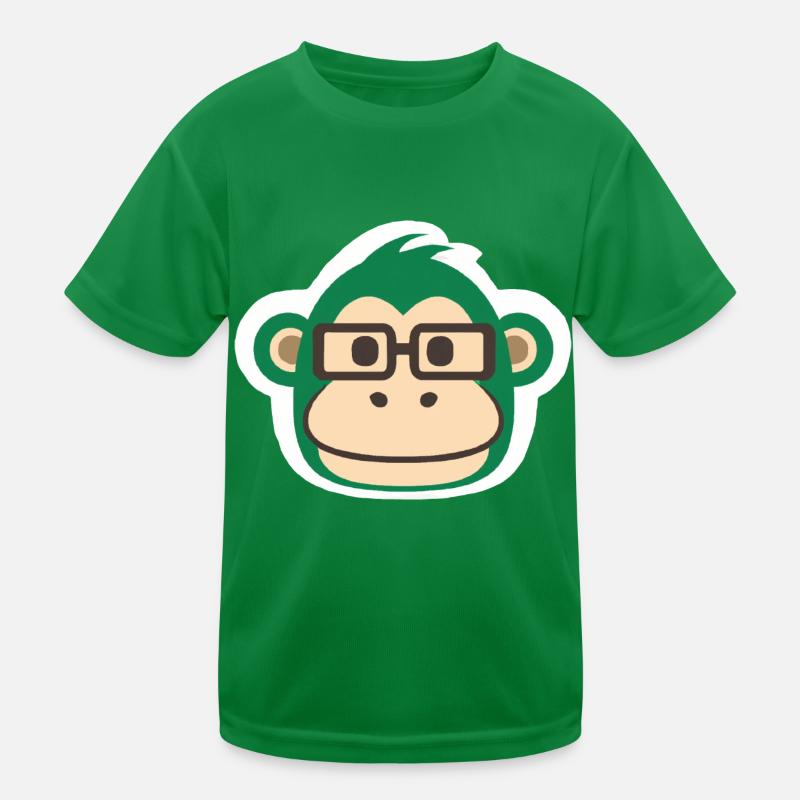 Affe Stickerart Kinder Funktions-T-Shirt