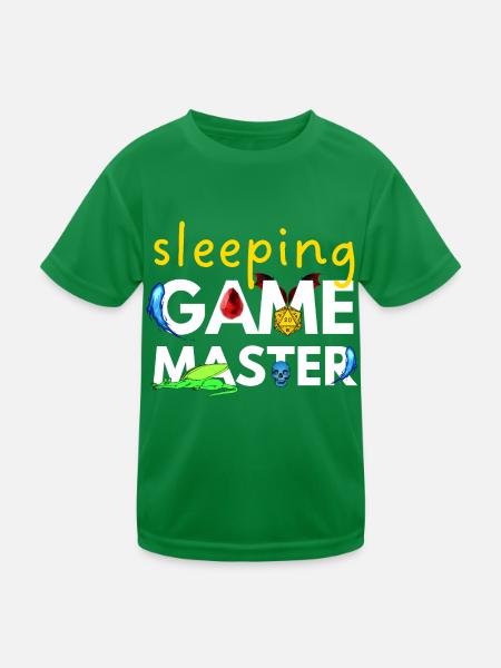 SLEEPING GAME MASTER DRAGONS ADVENTURES RPG - T-shirt sport Enfant - vert - Devant