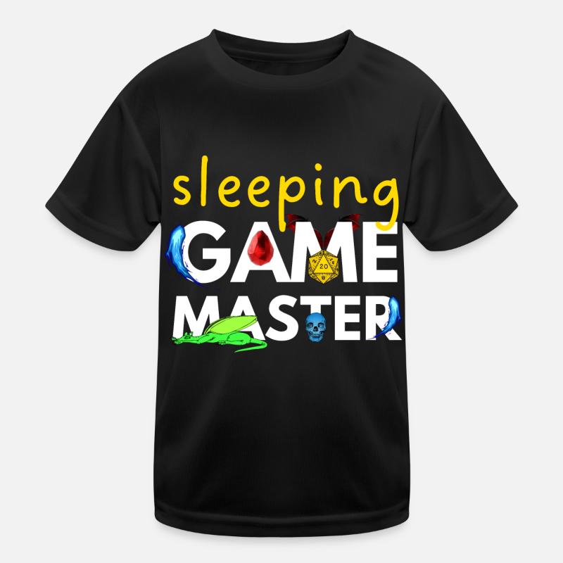 SCHLAFENDES SPIEL MASTER DRAGONS ADVENTURES RPG Kinder Funktions-T-Shirt