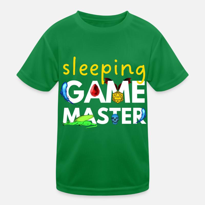 SLEEPING GAME MASTER DRAGONS ADVENTURES RPG T-shirt sport Enfant
