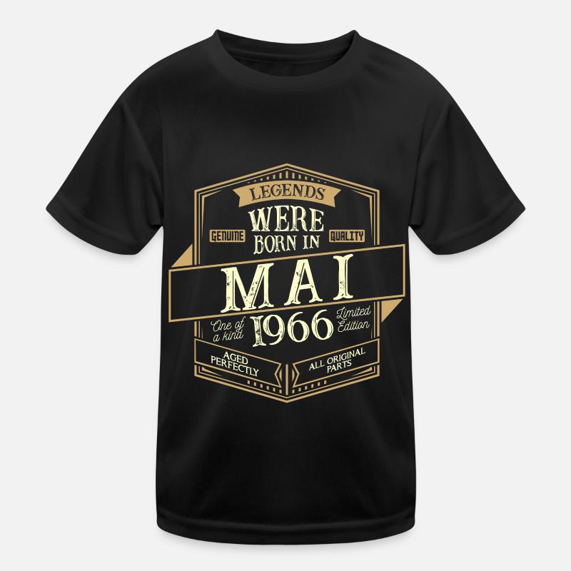 Mai 1966 Geburtstag Mann - Kinder Funktions-T-Shirt - Schwarz