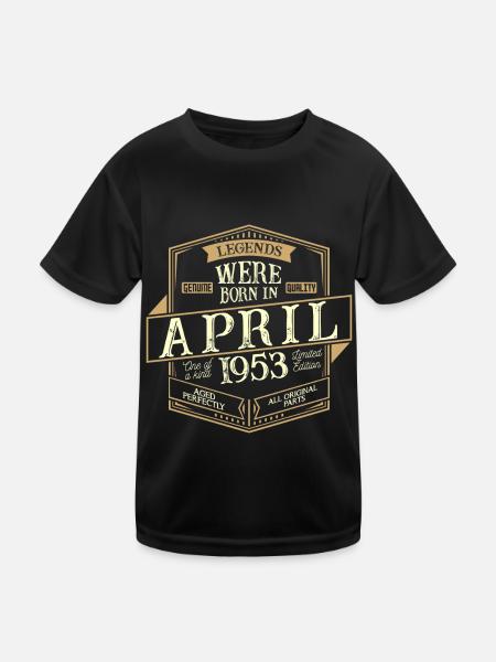 Avril 1953 Anniversaire Homme - T-shirt sport Enfant - noir - Devant