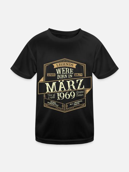 Mars 1969 Anniversaire Homme - T-shirt sport Enfant - noir - Devant