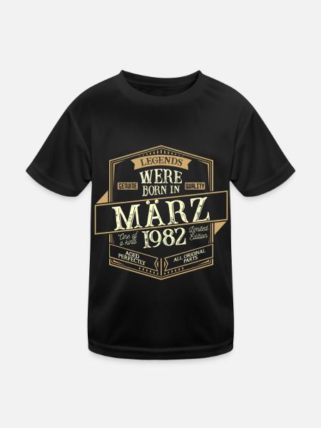 Mars 1982 Anniversaire Homme - T-shirt sport Enfant - noir - Devant