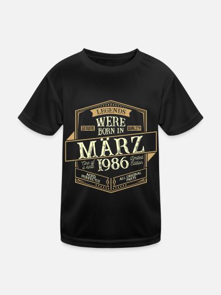 Mars 1986 Anniversaire Homme - T-shirt sport Enfant - noir - Devant