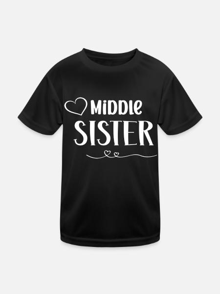 Middle Sister - Kids Functional T-Shirt - black - Front