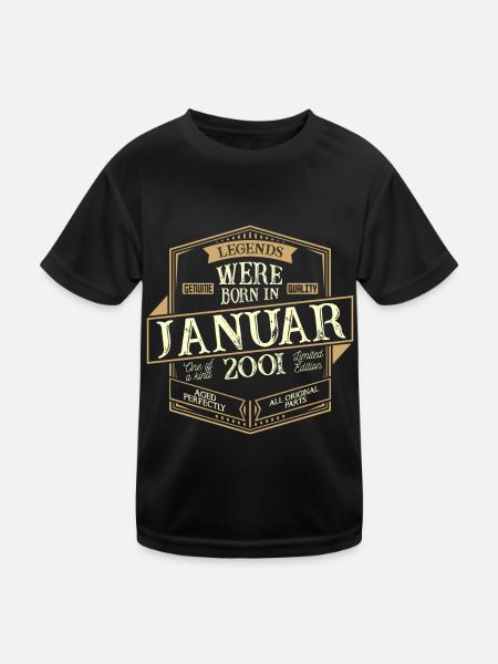 January 2001 Birthday Man - Kids Functional T-Shirt - black - Front