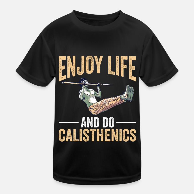 Calisthenics Körpergewicht Krafttraining Kinder Funktions-T-Shirt