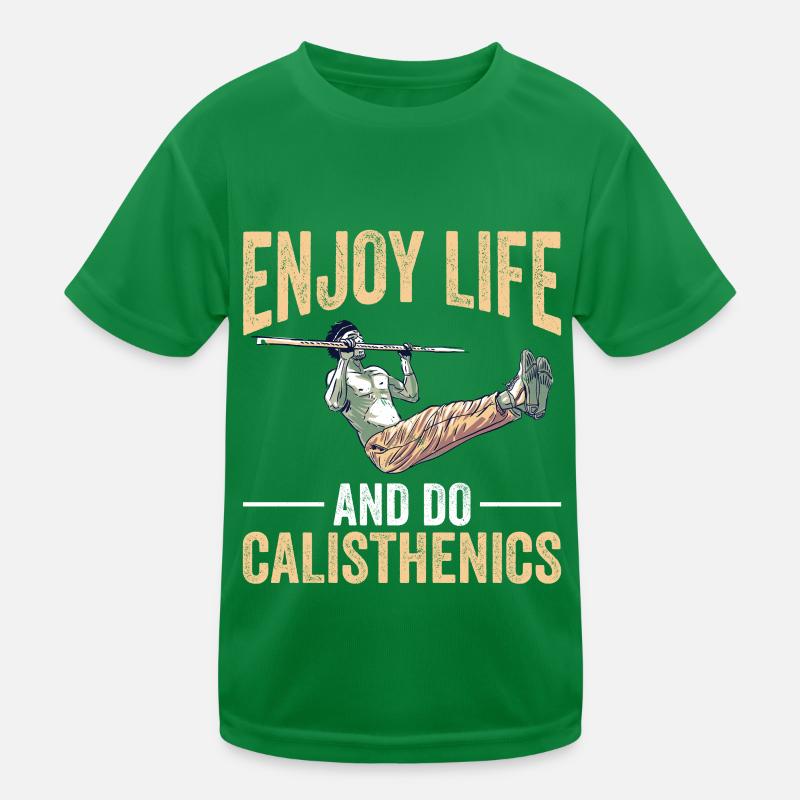 Calisthenics Körpergewicht Krafttraining Kinder Funktions-T-Shirt