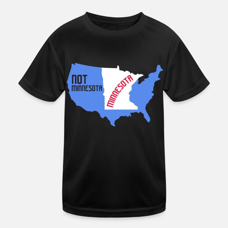 Not Minnesota Kartendesign für stolze Minnesotaner Kinder Funktions-T-Shirt