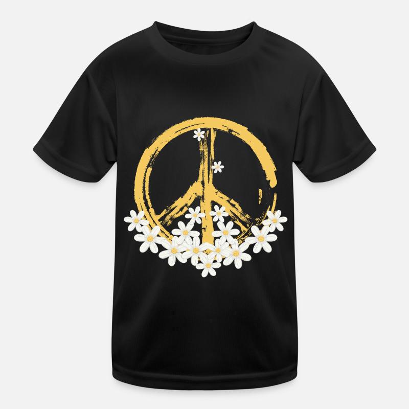 Signe de paix Daisy Hippie Gardening T-shirt sport Enfant